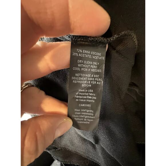 Maria Cornejo Size 10 Women Pull On Tapered Leg Pants Black 25” Inseam 19-23 - Picture 10 of 11